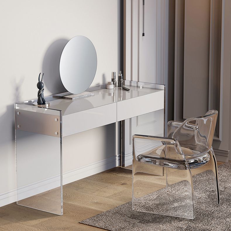 Rechte voeten make -upkruidtafel vervaardigd houten top witte acryl make -uptafel