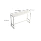 Matte Finish Rectangle Pub Table with Metal Frame for Living Room