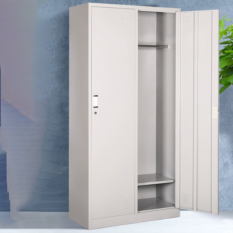 Scharnierende garderobe kast eigentijdse metalen garderobe armoire voor slaapkamer