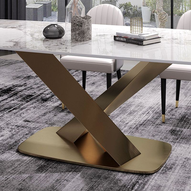 Fixed Contemporary Sintered Stone Dining Room Sett with Pedestal Base Dining Furniture Clearhalo 'Dining Room Sets' 'Dining Tables & Seating' 'dining_room_set' 'Furniture' 'furniture_dining_room_set' 'Kitchen & Dining Furniture' 'kitchen&dining_furn' 'kitchen' 1200x1200_d6e5537b-ba41-4320-af28-a6b74ebc6bda