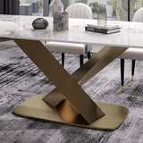 Fixed Contemporary Sintered Stone Dining Room Sett with Pedestal Base Dining Furniture Clearhalo 'Dining Room Sets' 'Dining Tables & Seating' 'dining_room_set' 'Furniture' 'furniture_dining_room_set' 'Kitchen & Dining Furniture' 'kitchen&dining_furn' 'kitchen' 1200x1200_d6e5537b-ba41-4320-af28-a6b74ebc6bda