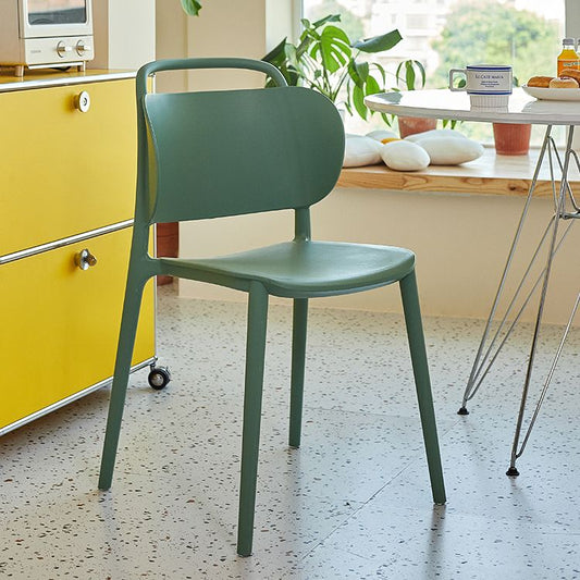 Nordic Style Plastic Dining Chair Open Back Dining Side Chair for Home Use Clearhalo ' kitchen&dining_furn' 'Dining Chairs' 'Dining Tables & Seating' 'dining_chair' 'furn' 'furn_dining_chair' 'Furniture' 'furniture_dining_chair' 'Kitchen & Dining Furniture' 'kitchen' 1200x1200_d6e79b43-1843-4fd8-9615-e1293da06c84
