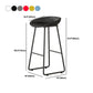 Modern Backrest Counter Stool Iron Kitchen Bar Stool with Acrylic Seat