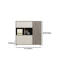 Modern Woos File Cabinet Khaki Tone Color Block Filing Cabinet for Home Office