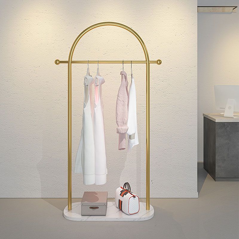 Modern Metal Hall Stand Hanging Rail with 2 Hooks Coat Hanger Clearhalo 'Entry & Mudroom Furniture' 'furn' 'furn_hall_tree_coat_racks' 'Furniture' 'Hall Trees & Coat Racks' 'hall_tree_coat_racks' 1200x1200_d6eaacf8-035c-48ff-bf71-091e59aa8e71