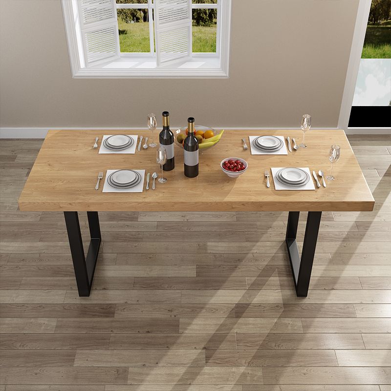 Tavolo da pranzo naturale industriale Tavolo da pranzo in metallo rettangolo in metallo