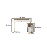 Contemporaneo a 3 cassetti tavolo da toeletta da toeletta per vetro Top -trucco Vanity scrivania