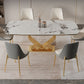 Luxury Sintered Stone Top Dining Set Rectangle 1/2/5/6/7 Pieces Dining Table with Chairs Clearhalo 'Dining Room Sets' 'Dining Tables & Seating' 'dining_room_set' 'furn' 'furn_dining_room_set' 'Furniture' 'furniture_dining_room_set' 'Kitchen & Dining Furniture' 1200x1200_d6ec15fc-b64e-4e70-9599-a0bf099dafe9