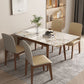 Midcentury Stone Dining Table Rectangle 4 Legs Furniture,43.3"L x 31.5"W x 30.7"H Clearhalo ' dining_table' 'Dining Tables & Seating' 'Dining Tables' 'furn' 'furn_dining_table' 'Furniture' 'furniture_dining_table' 'Kitchen & Dining Furniture' 'kitchen&dining_furn' 'kitchen' 'kitchen_dining_table' 1200x1200_d6ecd2c5-c003-4c2f-bb5c-d87209799c1a