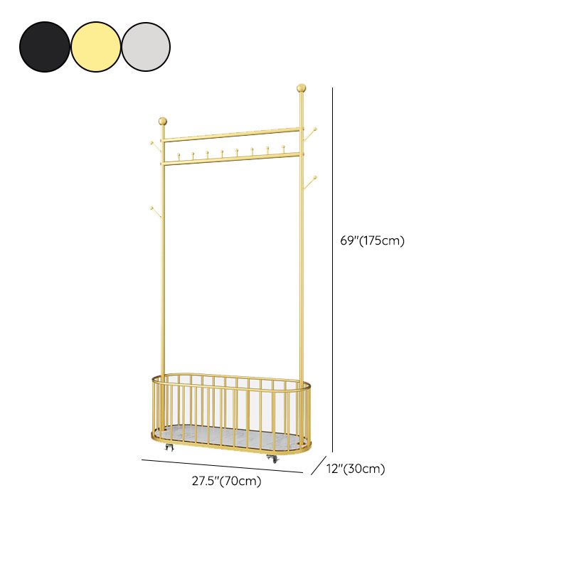 Luxueux cintre de couche métallique couleur couleur crochets debout cordage de moteur de conception