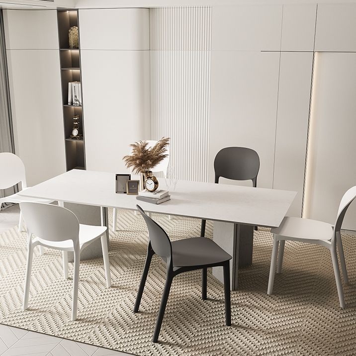 Modern Dining Room Plastic Open Back Stackable Dining Side Chair Clearhalo 'Dining Chairs' 'Dining Tables & Seating' 'dining_chair' 'furn' 'furn_dining_chair' 'Furniture' 'Kitchen & Dining Furniture' 1200x1200_d6eeedd5-3445-405f-b6c2-1362812f93c6