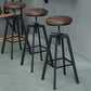 Sgabello da bar senza backless rotondo in stile moderno per soggiorno