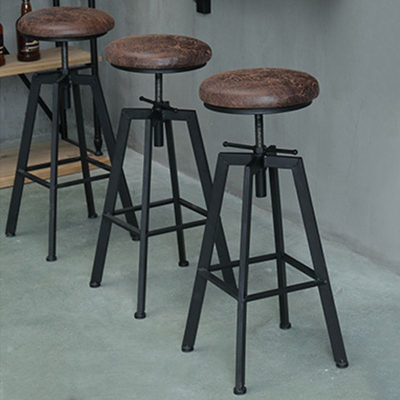 Sgabello da bar senza backless rotondo in stile moderno per soggiorno