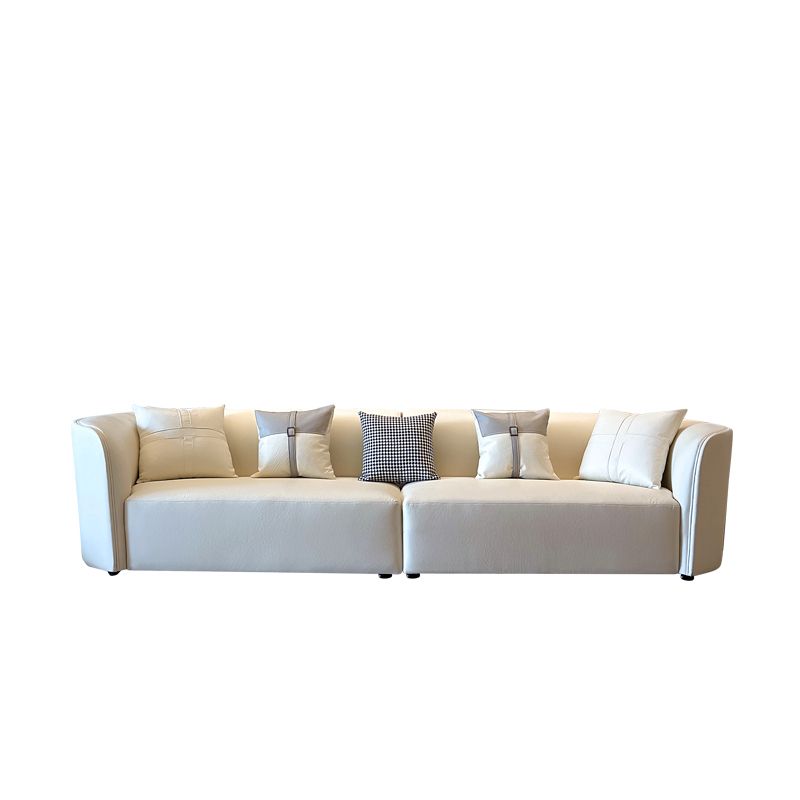 Stain-Resistant Faux Leather Modern Sofa/Sectional for Apartment, Living Room