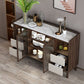 Modern Stone Top Dining Buffet Indoor Sideboard with Cabinets