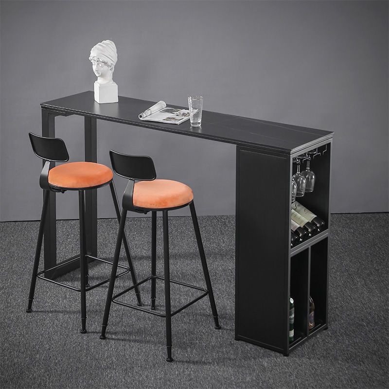 Industrial Style Bar Table Stone Top 42-inch Height Pub Table for Dining Room Clearhalo 'Bar Furniture' 'Bar Tables' 'bar_tables' 'furn' 'furn_bar_tables' 'Furniture' 'furniture_bar_tables' 'Kitchen & Dining Furniture' 1200x1200_d6f533bd-bfc2-4836-a05e-97b98cad01e8