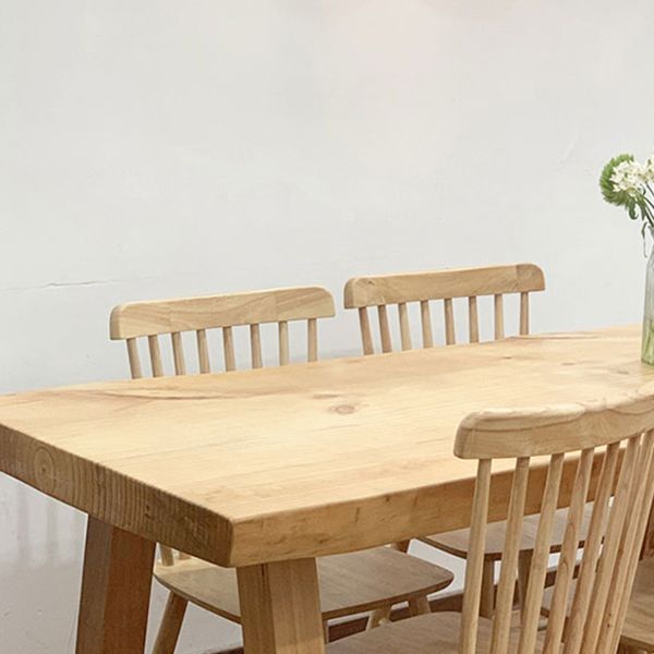 Rectangle Wooden Dining Table for Restaurant Modern Pine Table in Nature with 4 Legs Clearhalo ' dining_table' 'Dining Tables & Seating' 'Dining Tables' 'furn' 'furn_dining_table' 'Furniture' 'furniture_dining_table' 'Kitchen & Dining Furniture' 'kitchen&dining_furn' 'kitchen' 'kitchen_dining_table' 1200x1200_d6f57f3d-3c79-40b9-92d8-73177fcbd137