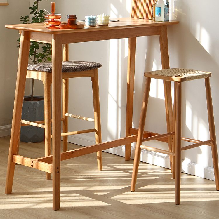 Modern Rectangular Bar Table Solid Wood Bar Table for Dining Room Clearhalo 'Bar Furniture' 'Bar Tables' 'bar_tables' 'furn' 'furn_bar_tables' 'Furniture' 'Kitchen & Dining Furniture' 1200x1200_d6f6d8a5-15b6-4863-a296-438b1ae78198