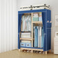 Contemporary Wardrobe Armoire Wood Frame Armoire with Garment Rod for Home