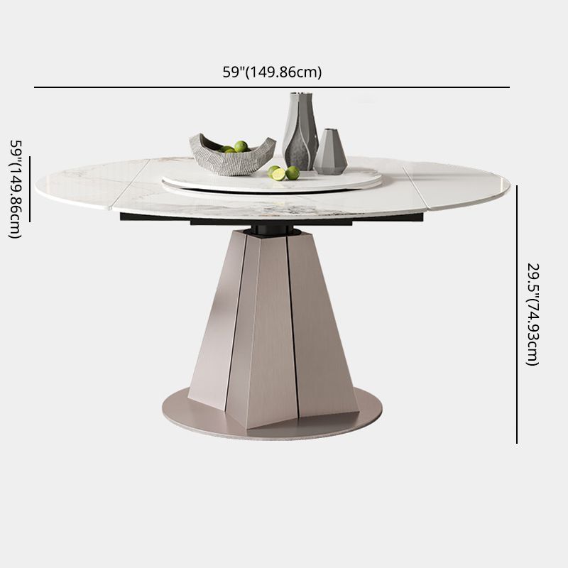 Modern Sintered Stone White Dining Room Set Space-Saving Design Dining Table Furniture Clearhalo 'Dining Room Sets' 'Dining Tables & Seating' 'dining_room_set' 'furn' 'furn_dining_room_set' 'Furniture' 'furniture_dining_room_set' 'Kitchen & Dining Furniture' 'kitchen&dining_furn' 'kitchen' 1200x1200_d6f897fe-1c3d-49dd-90f9-56f4205501ad