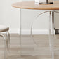 Round Dining Table Set 1/2/3/4 Pcs Acrylic Base Table and Chairs Clearhalo 'Dining Room Sets' 'Dining Tables & Seating' 'dining_room_set' 'furn' 'furn_dining_room_set' 'Furniture' 'Kitchen & Dining Furniture' 1200x1200_d6fa0ad0-def6-4e79-ba5a-472bf5531198
