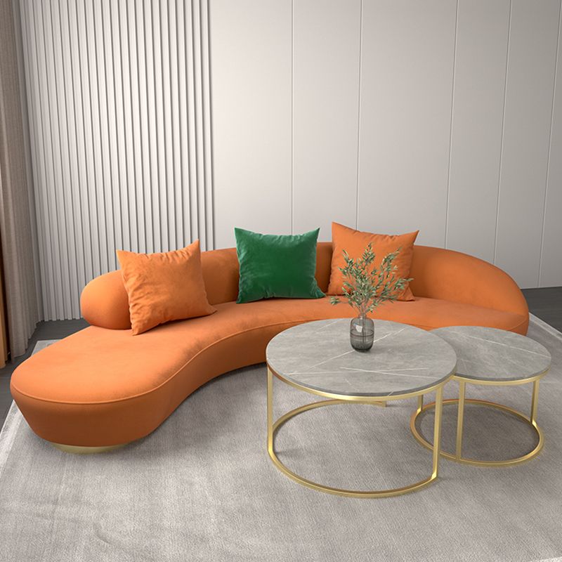 Divano con smoking di velluto contemporaneo con schiena stretta per l'appartamento