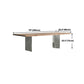 Rectangle Shape Glam Dining Table Solid Wood Fixed Table for Kitchen Clearhalo ' dining_table' 'Dining Tables & Seating' 'Dining Tables' 'furn' 'furn_dining_table' 'Furniture' 'furniture_dining_table' 'Kitchen & Dining Furniture' 'kitchen&dining_furn' 'kitchen' 'kitchen_dining_table' 1200x1200_d6fb3334-42cd-444f-93c0-ff9e118de3db