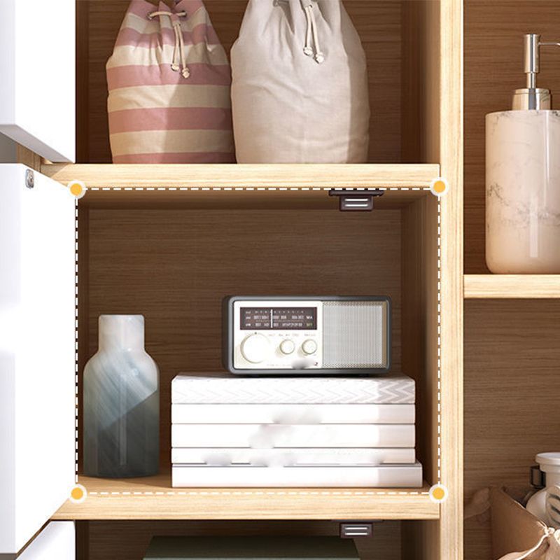 Contemporary Wooden Side Cabinet with Storage Shelves and Doors Clearhalo 'Cabinets & Chests' 'cabinets_chests' 'furn' 'furn_cabinets_chests' 'Furniture' 'Living Room Furniture' 1200x1200_d6fc6a0d-c973-4f40-a766-ab024c2df369