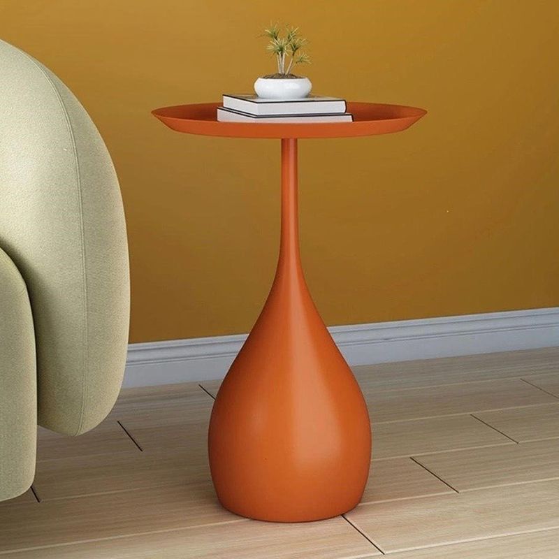 Accento di ferro da comodino Industrial rotondo cabidiere rotondo, 23,6 "di altezza