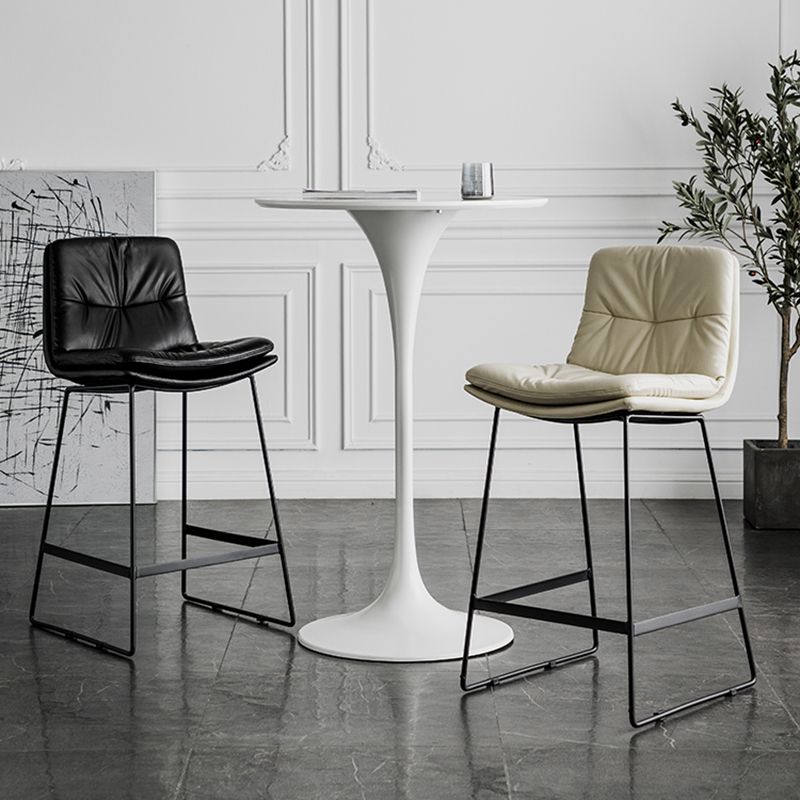 Modern Bucket Low Back Bar Stool Iron Legs Footrest Indoor Counter Stool Clearhalo 'Bar Furniture' 'Bar Stools' 'bar_stools' 'furn' 'furn_bar_stools' 'furniture_bar_stools' 'Kitchen & Dining Furniture' 'kitchen&dining_furn' 'kitchen' 'kitchen_furn' Furniture' 1200x1200_d6fd31a3-2d24-4744-ba24-9dd0cd23fce1