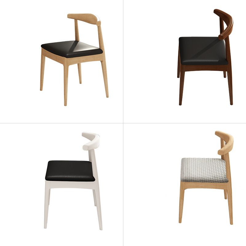 Contemporary Style Rubberwood Chair Set Open Back Side Kitchen Dining Room Chairs Clearhalo ' kitchen&dining_furn' 'Dining Chairs' 'Dining Tables & Seating' 'dining_chair' 'furn' 'furn_dining_chair' 'Furniture' 'furniture_dining_chair' 'Kitchen & Dining Furniture' 'kitchen' 1200x1200_d6fec86a-d0ca-42bd-b52e-9b971255d15e