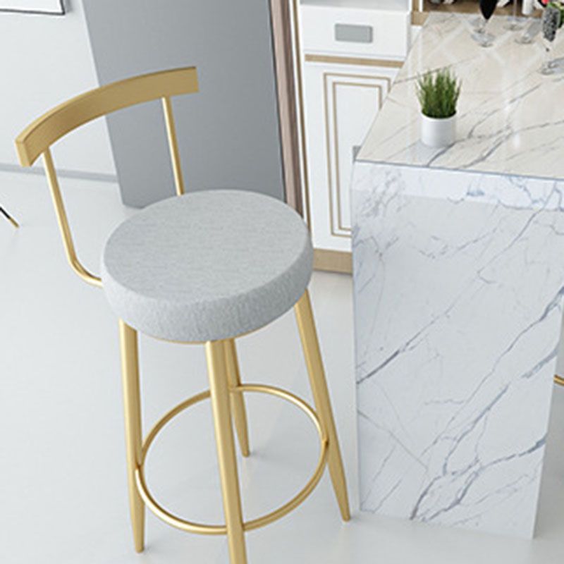 Modern Style Metal Bar Stool with Footrest and Low Back Casual Bar Stool Clearhalo 'Bar Furniture' 'Bar Stools' 'bar_stools' 'furn' 'furn_bar_stools' 'furniture_bar_stools' 'Kitchen & Dining Furniture' 'kitchen&dining_furn' 'kitchen' 'kitchen_furn' Furniture' 1200x1200_d6ffc86a-ba34-4d92-8203-b845aafc22ce