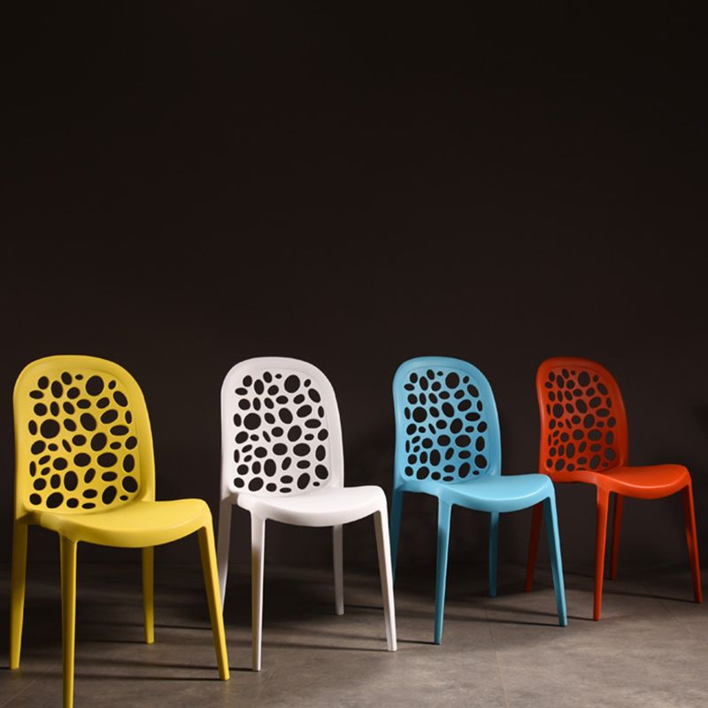 Contemporary Style Plastic Dining Chair Armless Dining Side Chair for Kitchen (Set of 4) Clearhalo ' kitchen&dining_furn' 'Dining Chairs' 'Dining Tables & Seating' 'dining_chair' 'furn' 'furn_dining_chair' 'Furniture' 'furniture_dining_chair' 'Kitchen & Dining Furniture' 'kitchen' 1200x1200_d7002ae0-e385-439c-8c7d-190f3f083f72