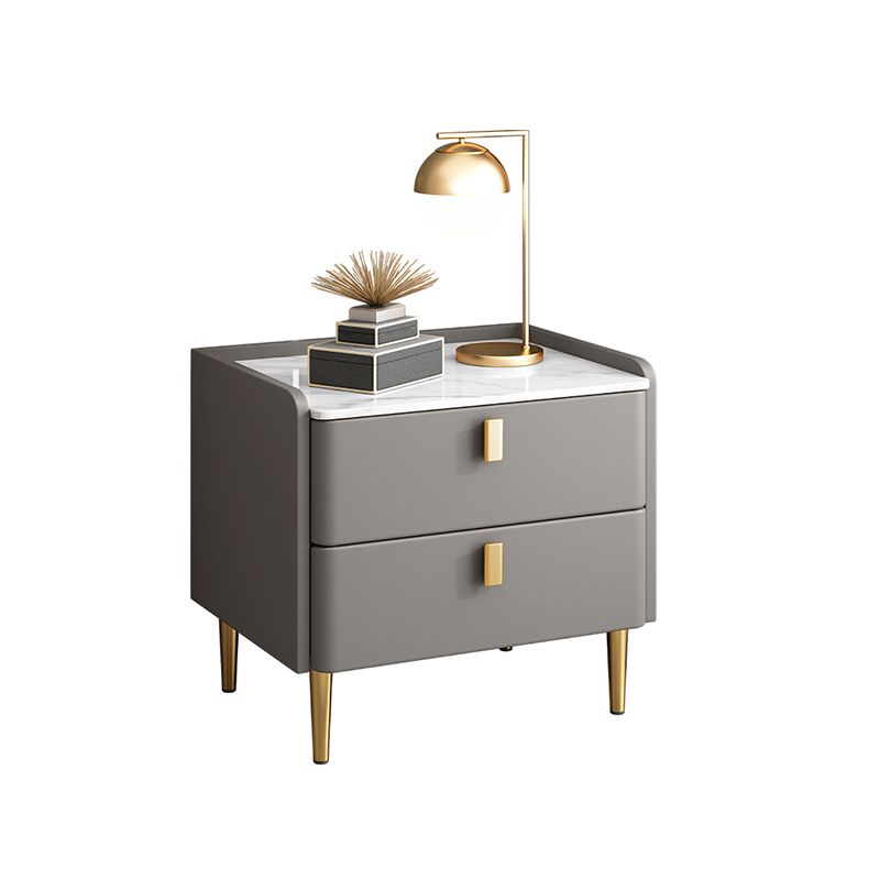 Cama de piedra mesita de noche de acento de glamour mesita de noche con cajones