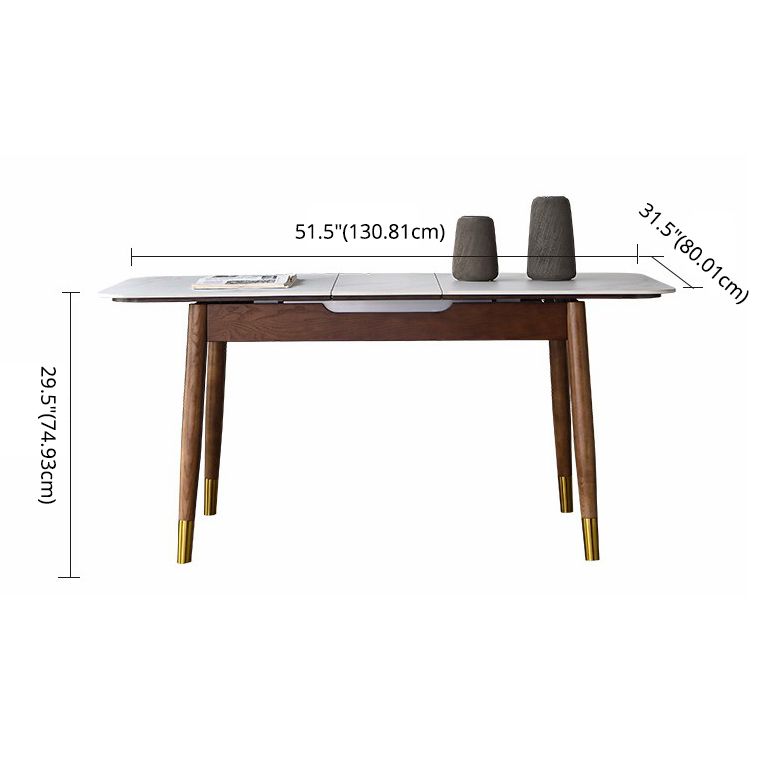 Minimalist Rectangular Dining Table Set Extendable Dining Table Set with Trestle Base Clearhalo 'Dining Room Sets' 'Dining Tables & Seating' 'dining_room_set' 'furn' 'furn_dining_room_set' 'Furniture' 'furniture_dining_room_set' 'Kitchen & Dining Furniture' 'kitchen&dining_furn' 'kitchen' 1200x1200_d701f42d-2640-4cf7-a746-10cf31e3054b