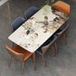 Modern Kitchen Standard Dining Table Rectangle Sintered Stone Top Dining Table with 4 Legs Base Clearhalo ' dining_table' 'Dining Tables & Seating' 'Dining Tables' 'furn' 'furn_dining_table' 'Furniture' 'furniture_dining_table' 'Kitchen & Dining Furniture' 'kitchen&dining_furn' 'kitchen' 'kitchen_dining_table' 1200x1200_d7029aae-6017-44df-a5a5-1246fa0abc3e