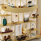 Glam Shelves Included Bookcase Standard Open Back Metal Bookshelf Clearhalo 'Bookcases' 'furn' 'furn_bookcases' 'Furniture' 'Office Furniture' 1200x1200_d70337ef-be07-442c-811f-49ecd18293b7