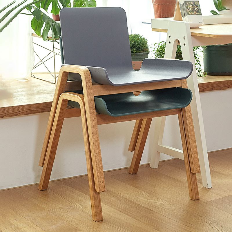 Contemporary Style Dining Chair Kitchen Armless Side Chair with Wooden Legs Clearhalo ' kitchen&dining_furn' 'Dining Chairs' 'Dining Tables & Seating' 'dining_chair' 'furn' 'furn_dining_chair' 'Furniture' 'furniture_dining_chair' 'Kitchen & Dining Furniture' 'kitchen' 1200x1200_d704f54e-dfec-46f8-8935-0f98c580d6ff