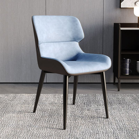 Faux Leather Modern Armless Chair Matte Finish Wingback Dining Chair Clearhalo 'Dining Chairs' 'Dining Tables & Seating' 'dining_chair' 'furn' 'furn_dining_chair' 'Furniture' 'furniture_dining_chair' 'Kitchen & Dining Furniture' 1200x1200_d705053f-3dc1-4877-b00b-c75107cba878