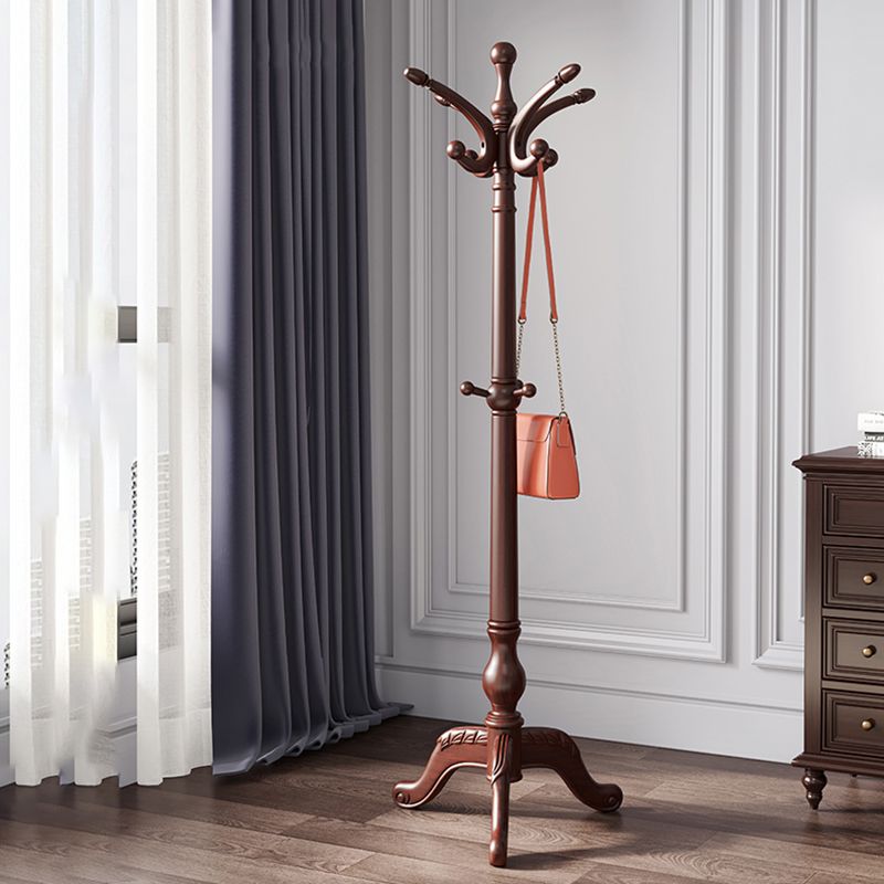 Solid Wood Entry Coat Rack Traditional Style Simple Living Room Floor Coat Hanger Clearhalo 'Entry & Mudroom Furniture' 'furn' 'furn_hall_tree_coat_racks' 'Furniture' 'Hall Trees & Coat Racks' 'hall_tree_coat_racks' 1200x1200_d705c891-974a-4e80-af39-102512e7ddf5