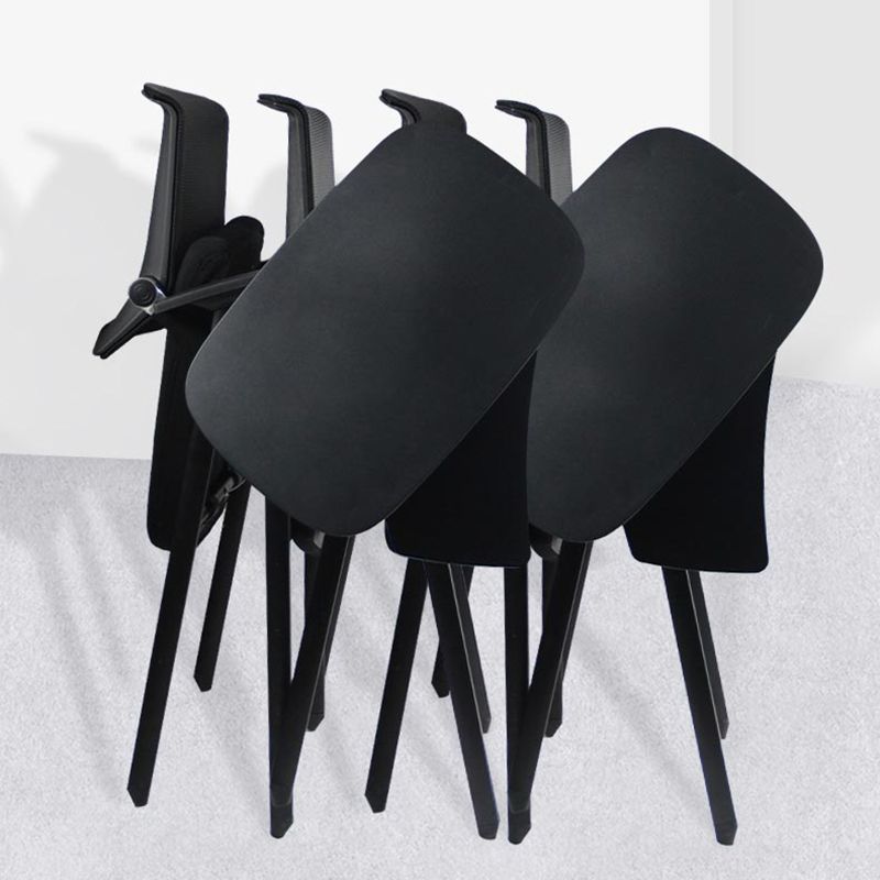 Silla de conferencia de malla de media espalda silla de armas fijo ergonómica para el cargo