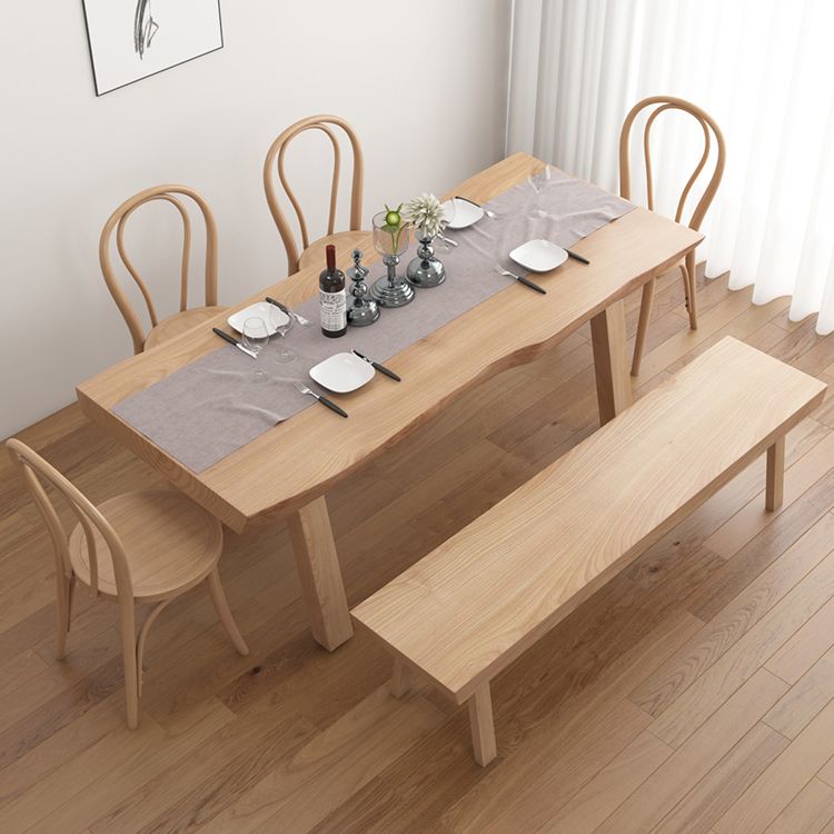 Modern 1/2/4/5/6 Pieces Rectangle Dining Set Solid Wood Dining Table with Chairs Clearhalo 'Dining Room Sets' 'Dining Tables & Seating' 'dining_room_set' 'furn' 'furn_dining_room_set' 'Furniture' 'furniture_dining_room_set' 'Kitchen & Dining Furniture' 'kitchen&dining_furn' 'kitchen' 1200x1200_d706bbae-4c97-4fdd-a6ed-6787edb9f884