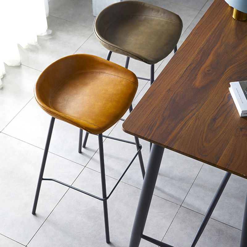 Industrial Metal Distressed Barstool Indoor Tall Stool with Leather Seat Clearhalo 'Bar Furniture' 'Bar Stools' 'bar_stools' 'furn' 'furn_bar_stools' 'furniture_bar_stools' 'Kitchen & Dining Furniture' 'kitchen&dining_furn' 'kitchen' 'kitchen_furn' Furniture' 1200x1200_d7074de2-ed89-4ade-bda0-faa49c18da0c