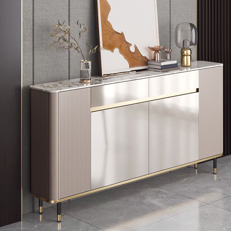 Stand in legno ingegnerizzato in stile contemporaneo ingegneria a scaffalatura regolabile