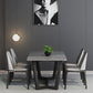 Grey Designer 1/2/5/6/7 Pieces Dining Table Set Rectangle Stone Dinette Set Clearhalo 'Dining Room Sets' 'Dining Tables & Seating' 'dining_room_set' 'furn' 'furn_dining_room_set' 'Furniture' 'Kitchen & Dining Furniture' 1200x1200_d709634d-de86-4652-93be-85e4ed3c0132