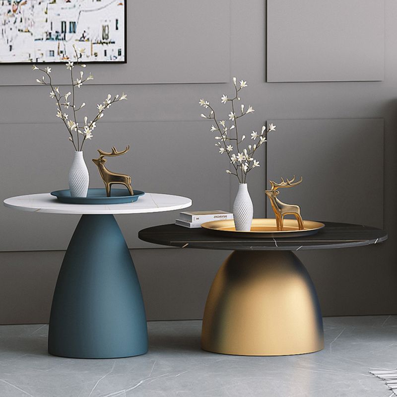 Slate 1 Single Modern Coffee Table Iron Pedestal Cocktail Table Clearhalo 'Coffee & Accent Tables' 'Coffee Tables' 'coffee_tables' 'furn' 'furn_coffee_tables' 'Furniture' 'furniture_coffee_tables' 'Living Room Furniture' 1200x1200_d709a3aa-5215-4276-bb68-a3d8a3cdc0f0