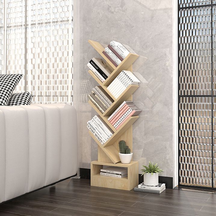 Contemporary Style Geometric Bookcase Vertical Closed Back Book Shelf Clearhalo 'Bookcases' 'furn' 'furn_bookcases' 'Furniture' 'furniture_bookcases' 'Office Furniture' 1200x1200_d70e05a9-893e-409d-9469-2d28a9436273