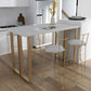 Fixed Table Counter Table Set Contemporary 1/2/3 Pieces Faux Marble Pub Table Set Clearhalo 'Bar Furniture' 'furn' 'furn_home_bar_bar_sets' 'Furniture' 'Home Bars & Bar Sets' 'home_bar_bar_sets' 'Kitchen & Dining Furniture' 1200x1200_d70e3693-a44a-4335-a80a-af93e9d0e2f1