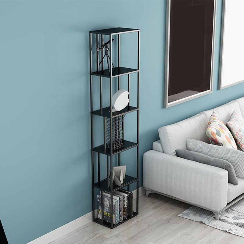 Glam Open Back Bookcase Standard Metal Bookshelf with Shelves Clearhalo 'Bookcases' 'furn' 'furn_bookcases' 'Furniture' 'Office Furniture' 1200x1200_d70e4b6c-e069-43fc-97d6-8bd73ecda706