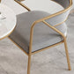 Glam Style Arm Dining Chairs Gold Iron Frame Open Back Dining Side Chair